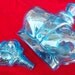 Collectible Aqua Turquoise Art Glass Vintage Bottle Decanter Made in Italy Kings Crown Mancave 1950's 1960's Barware
