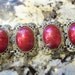 Stunning 1960's Chunky Wide Red Lucite Bracelet Hollywood Regency Mad Men Mod Black Tie Formal Jewelry
