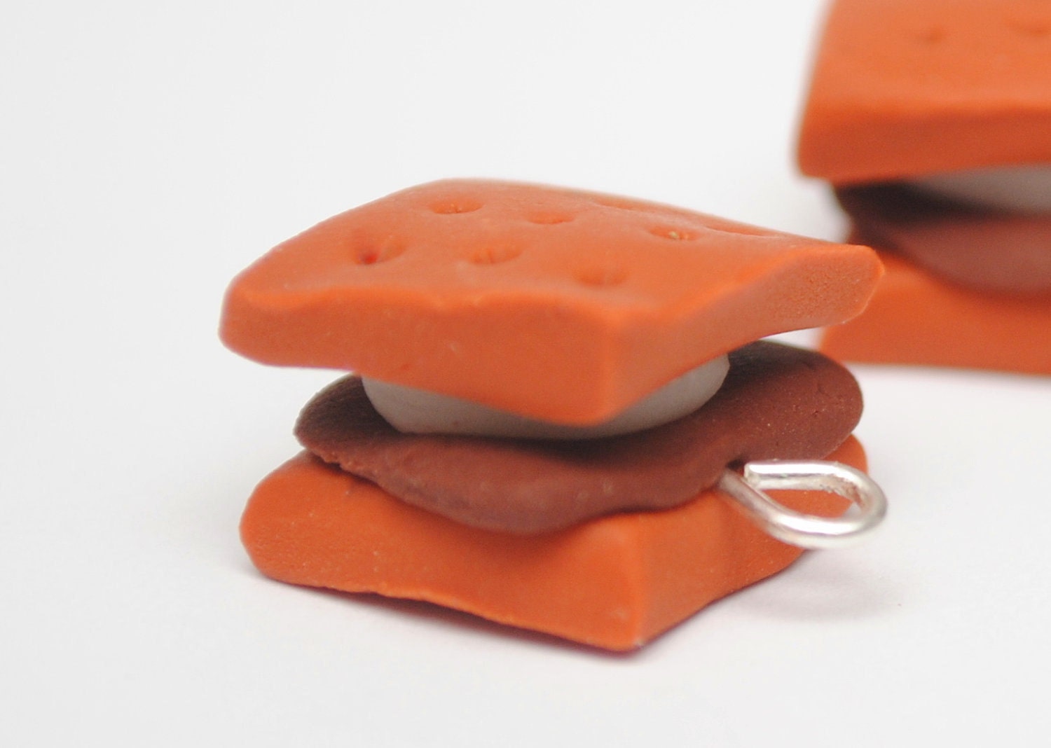 2 Handmade Polymer Clay Smores Charms