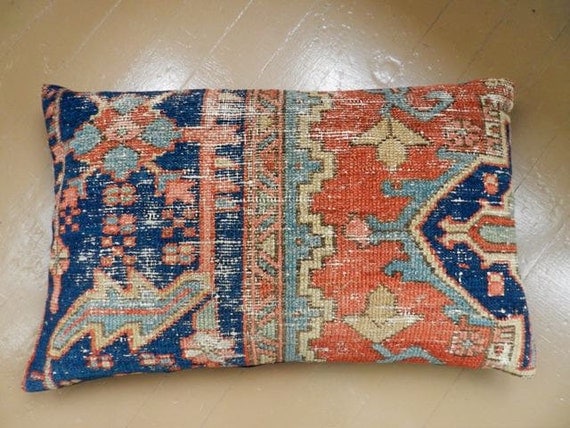 Persian Rug Pillow - Kilim Pillow - Oriental Carpet - Large Cushion