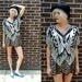 Vintage Silver Sequined BUTTERFLY Batwing Fancy Disco 70's Shirt