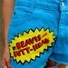 Beavis and Butthead GITANO Teal DIY Denim Booty Daisy Duke Shorts
