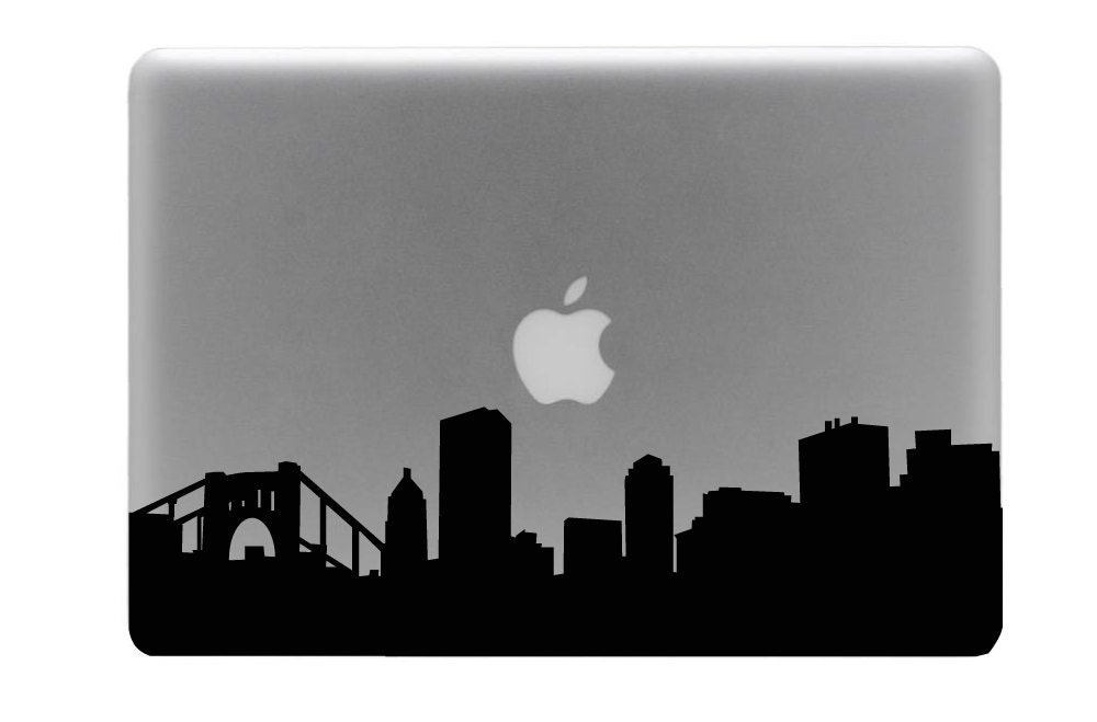 Pittsburgh Skyline Macbook Decal / Macbook Sticker / Laptop Decal