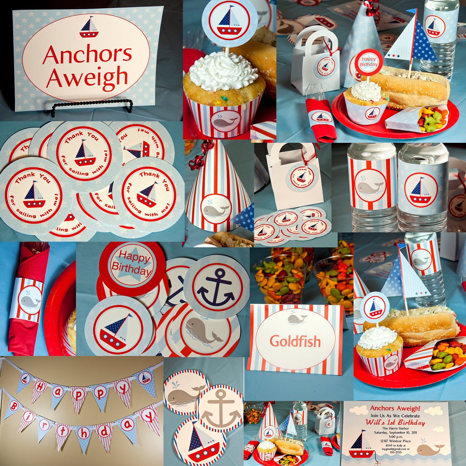 Printable Nautical Collection Ready To Go Party Package Il_170x135