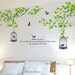 branches wall decal vinyl wall sticker baby decal nursery decor children room decal - Branch with Flying Birds and birdscage