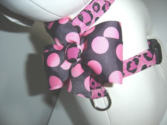The Pink Leopard Diva- XS Adjustable Pet Harness