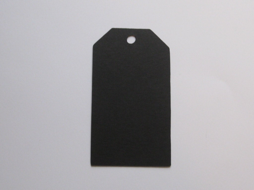 50 Black Die Cut Wedding, Wish Tree, Escort, Birthday, Favor Gift Tags-DIY