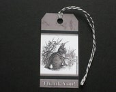 5 Die Cut  Rabbit Thank You Tags