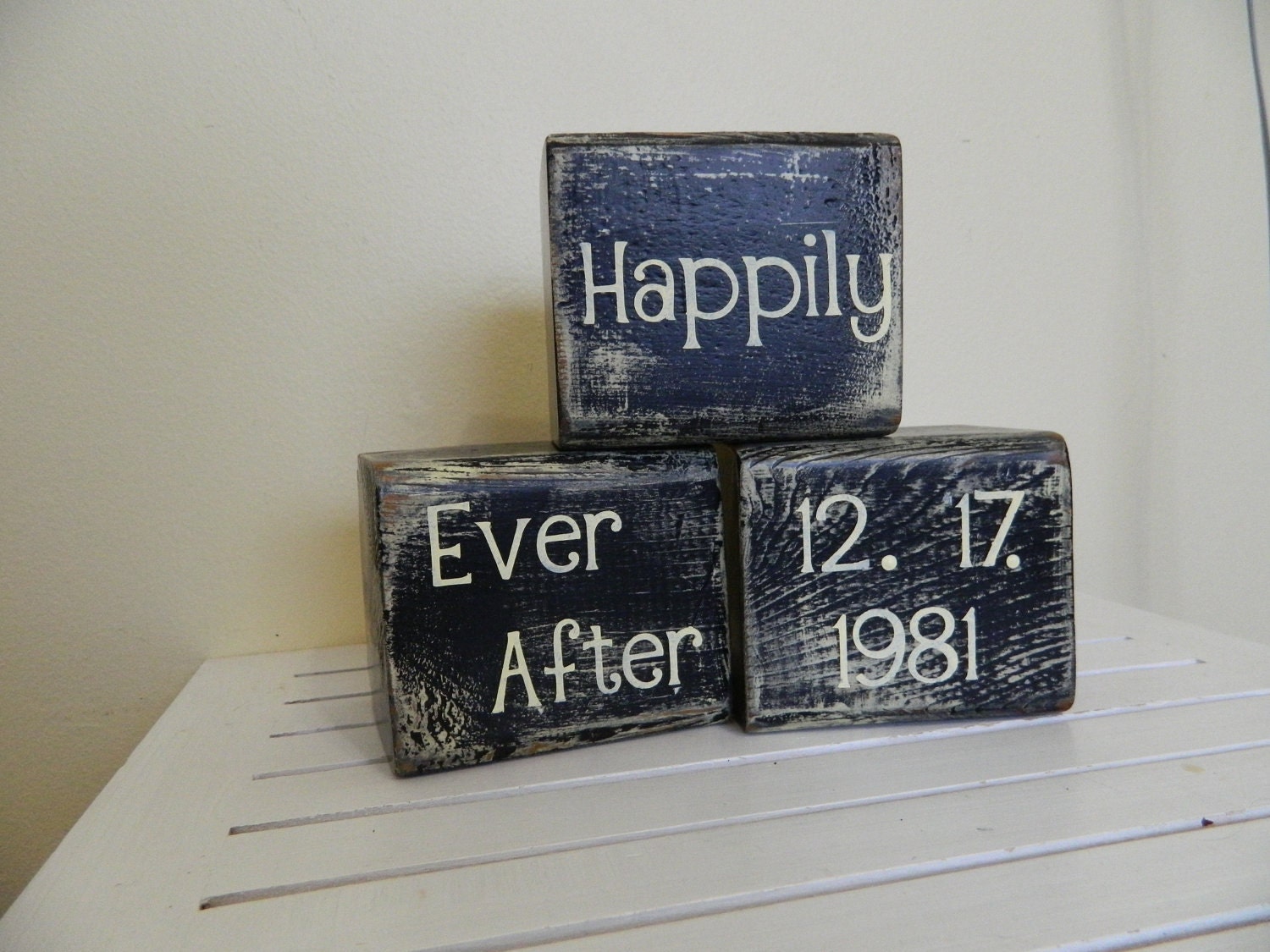 Wedding block decoration or gift for wedding, anniversary, shower Christmas gift black vintage wedding personalized wedding gift