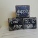 Wedding block decoration or gift for wedding, anniversary, shower Christmas gift black vintage wedding personalized wedding gift