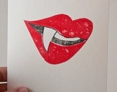 FOR HER Valentine's Card - Vampire Love