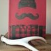 JOURNAL - Manly LUMBERJACK Retro Red and Black Buffalo Plaid Linocut PRINT