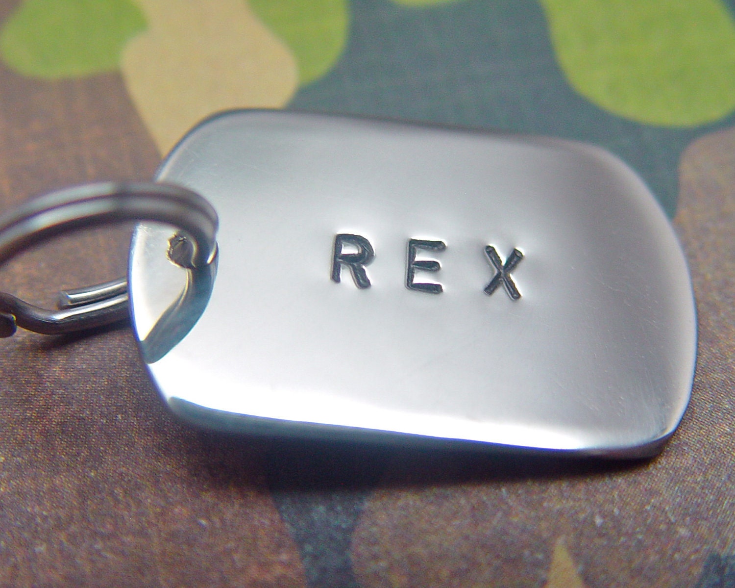 custom dog tag / military / nickel silver / polished / small : The New-Classic Dog Tag