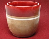 Hard Maple Bowl with a Red Pearl Resin Rim