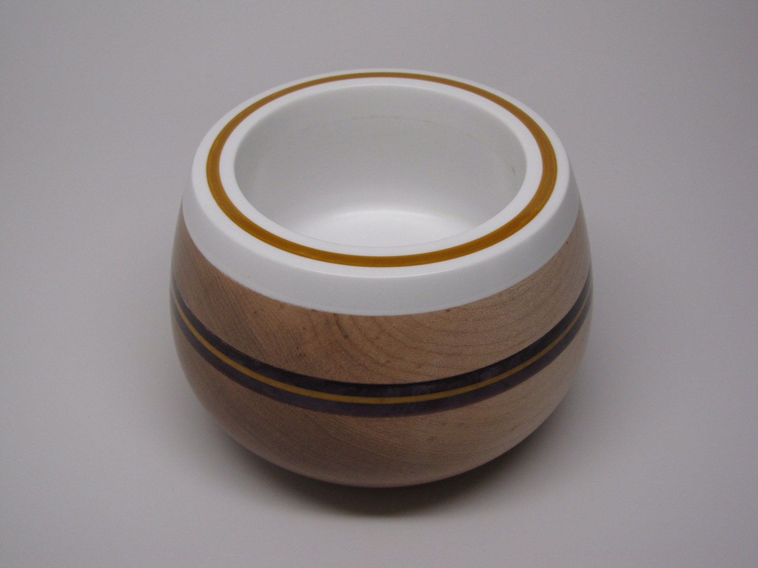 Hard Maple Bowl with White Resin