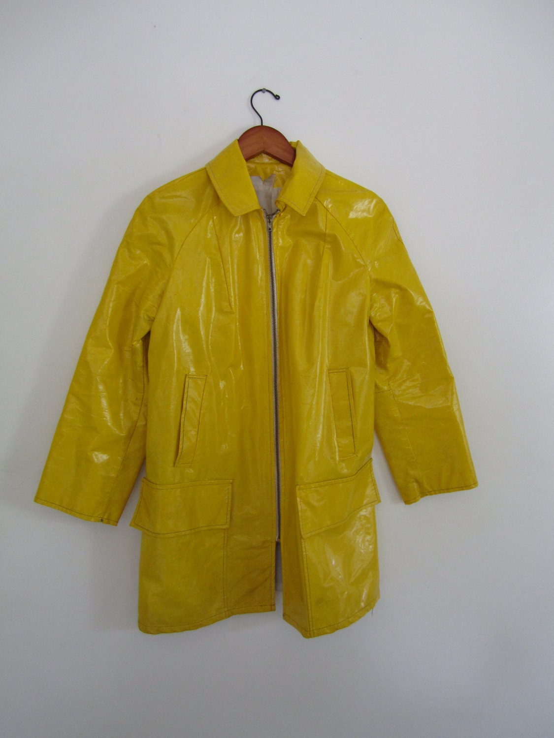 yellow rain coat womens