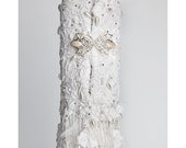 Romantic White Wedding Bracelet Cuff - White Swan