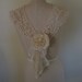 Antique Lace Collar with Rose Swag Brooch