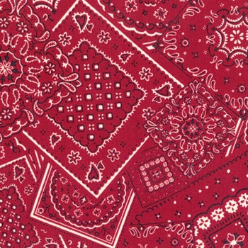 Bunk House Turkey Red Bandana Moda by the half yard cotton quilt fabric cowboy western