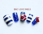 Cute Barbie Style Fake Nail Set- " Summer Sweet "