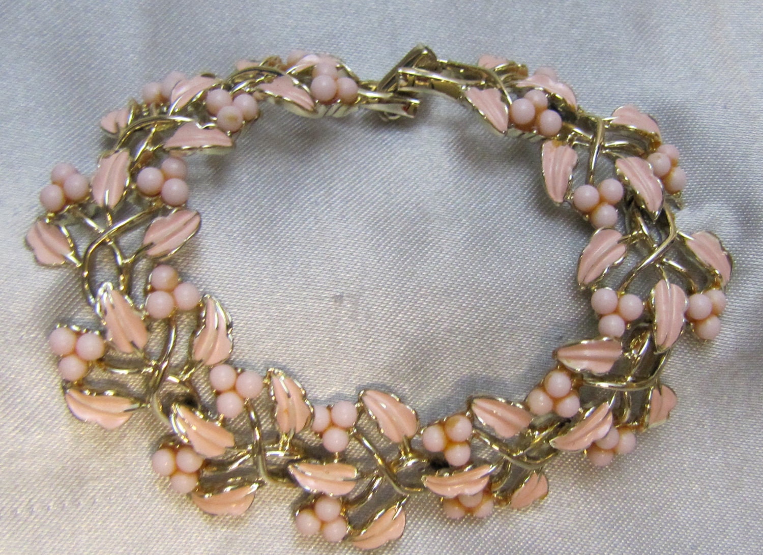 Vintage Coro Pink Grape Cluster Bracelet