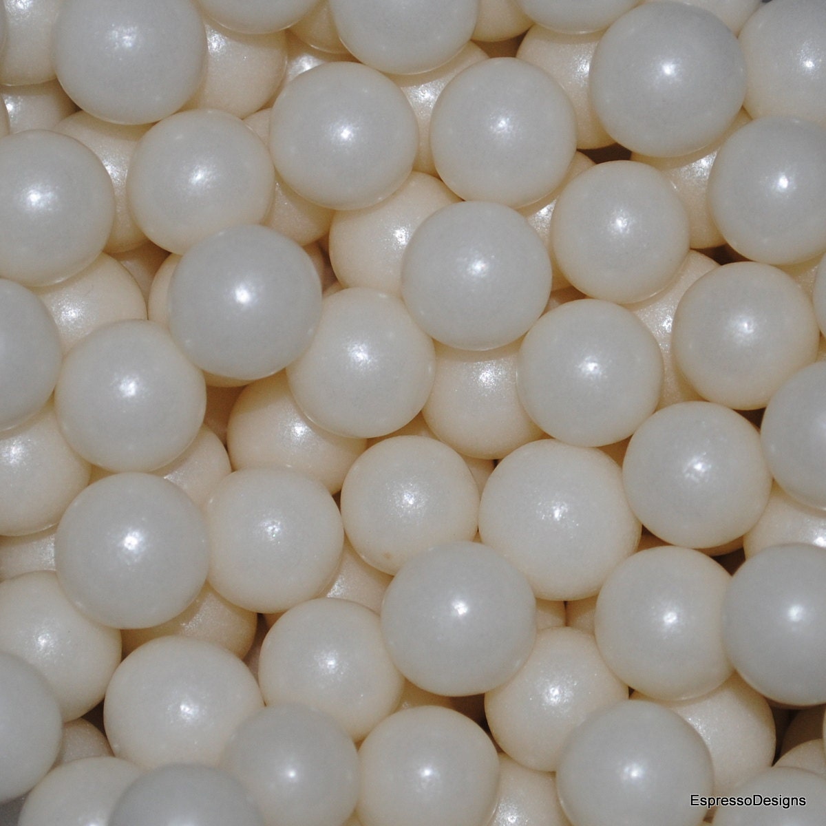 12mm Fondant Sugar Pearls White or Ivory edible cupcake sprinkles cakepop decorations wedding cake toppers gumpaste baking supplies