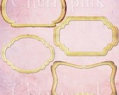 Scrapbook frame Shabby Chic Frames, Set 4, vintage paper style, perfect for collage, scrapbook and picture mounting.
