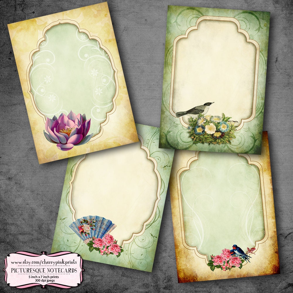 Vintage collage sheet ROMANTIC ELEGANCE, Printable images for gift tags, Shabby chic labels and decoupage