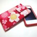 SALE iphone case - iphone cover - ipod touch case - fabric cover case sleeve Japanese Kimono cotton fabric cherry blossoms red