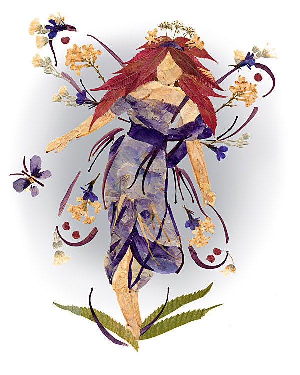 Unique OOAK Real Flower Fairy Art - Fairy of Hope - Original Petal Blossoms Design - Imagine - Fantasy Faery