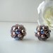 Beautiful Lavender Vogue Cluster Clip Earrings