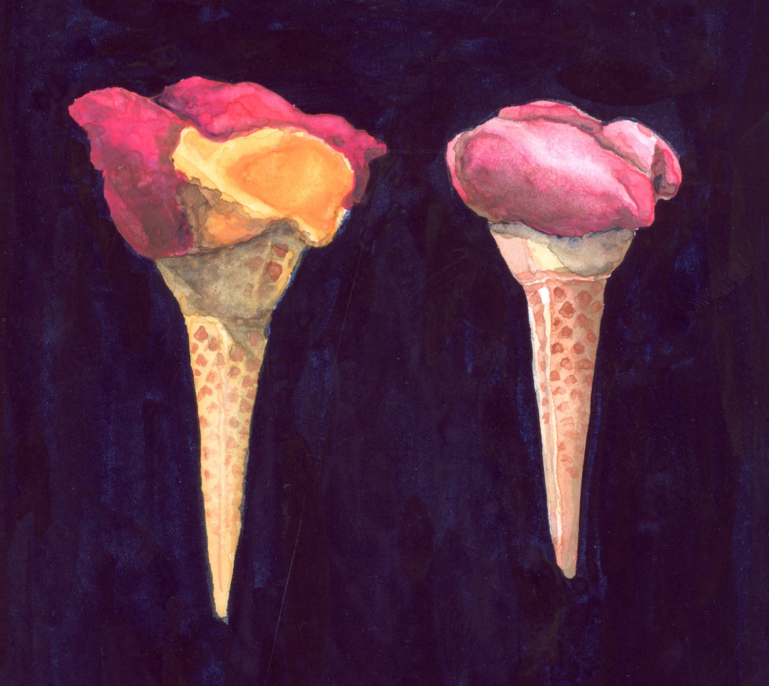 Pink Ice Cream Cone