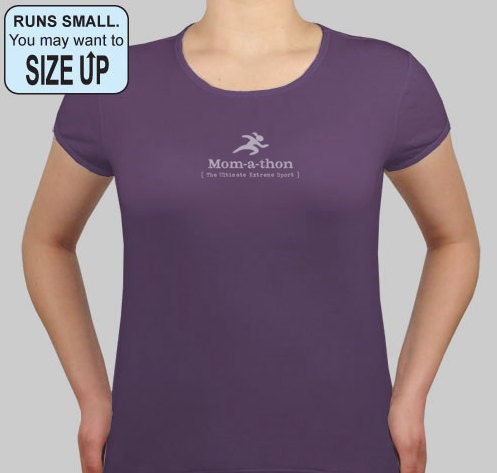 Mom-a-thon - Bella Girly Short Sleeve Crew