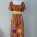 vintage brown floral fabulous fiesta dress (XL)