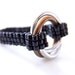 Infinity Ring, Black Beaded Ring, Silver and Gold Ring, Love Ring, Chainmaille Ring, OOAK Ring, Classic Style, Handmade by JeannieRichard