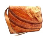 Vintage, Crocodile Aligator Leather Handbag, Purse circa 1960s