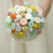 The Sweet Rosie Bouquet - Pastel love heart alternative button bouquet