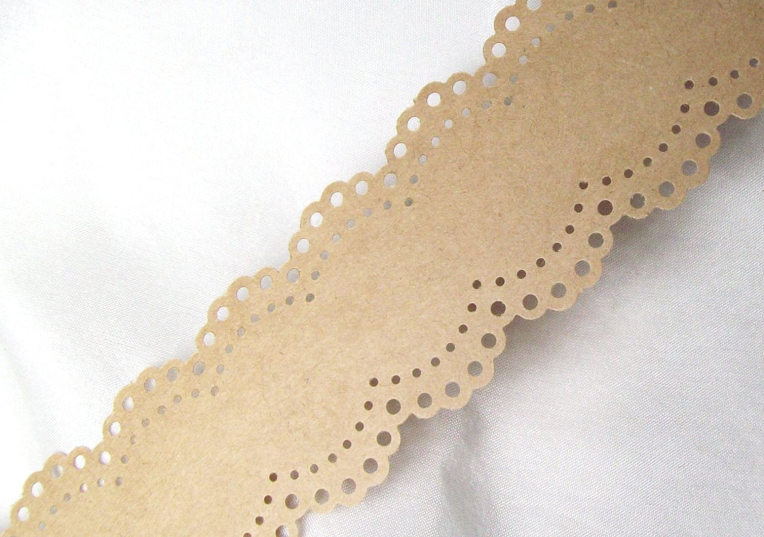 Lace Tape Kraft paper scallop edge 1 & 1/4 inch by owlandthistle