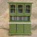 Green cupboard for kitchen bath or living room dollhouse miniature
