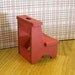 Red stepstool for dollhouse miniatures