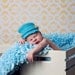 Blue Baby Newsboy Hat
