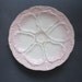 Vintage Porcelain Oyster Plate in Pink and White