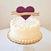 Cake Topper - Woodland Heart in Plum - Custom