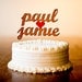 The Whimsical Wedding Cake Topper in Classic Red - Large - Mahogany Wood