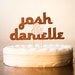 The Classic Wedding Cake Topper in Light Pink - Large - Mahogany Wood
