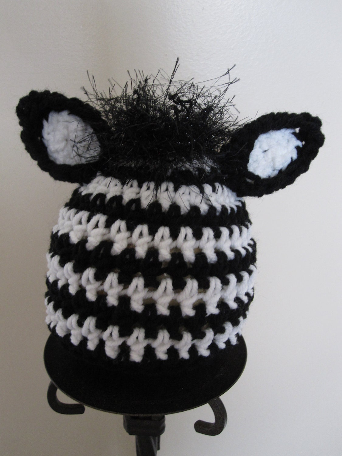 Crochet animal - Zebra hat, photography prop newborn-adult made to order