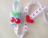 Felt Cherry Hair Clip Holder