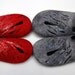 RED RED. Felted slippers