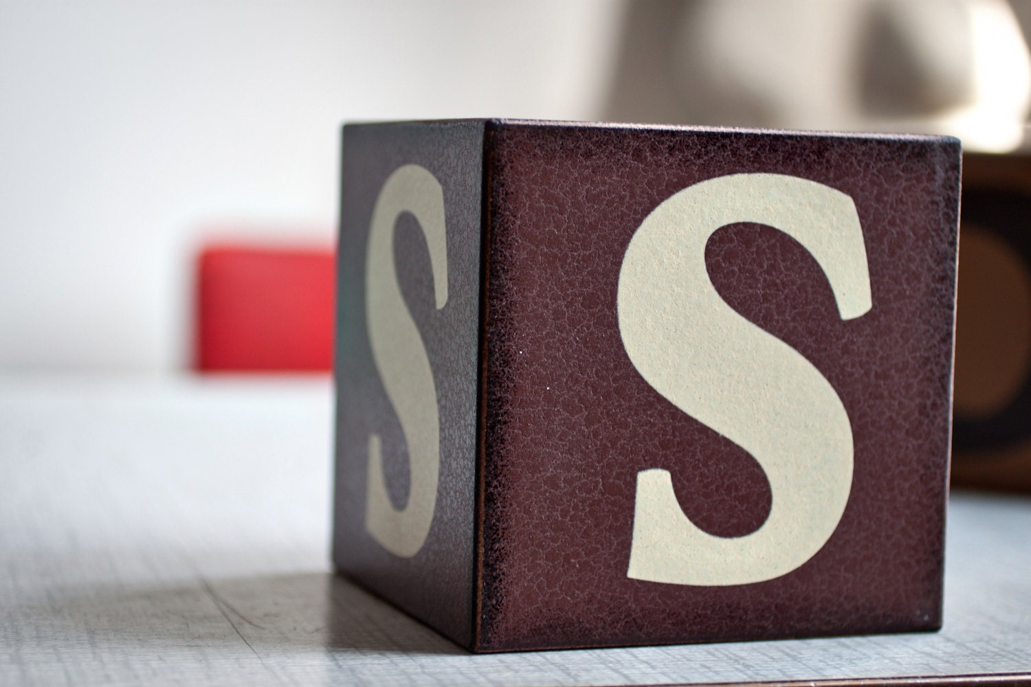 Large Wooden Alphabet Block Letter S by whiskyginger on Etsy