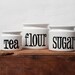 Set of 3 Ceramic Canister - Tea Flour Sugar - by Spectrum